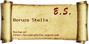 Boruzs Stella névjegykártya